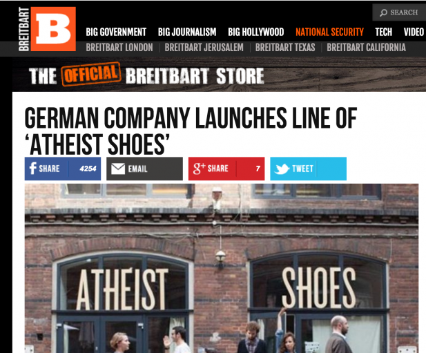 ATHEIST Shoes a “National Security” Issue?