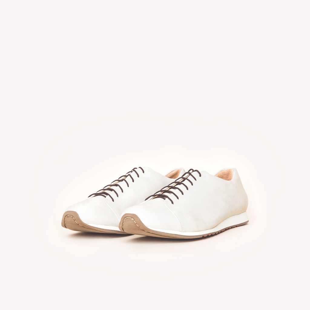 Atheist shoes - Das Cream Sneaker. Ridiculously comfortable nubuck leather sneakers, designed in Berlin and handmade in Portugal.