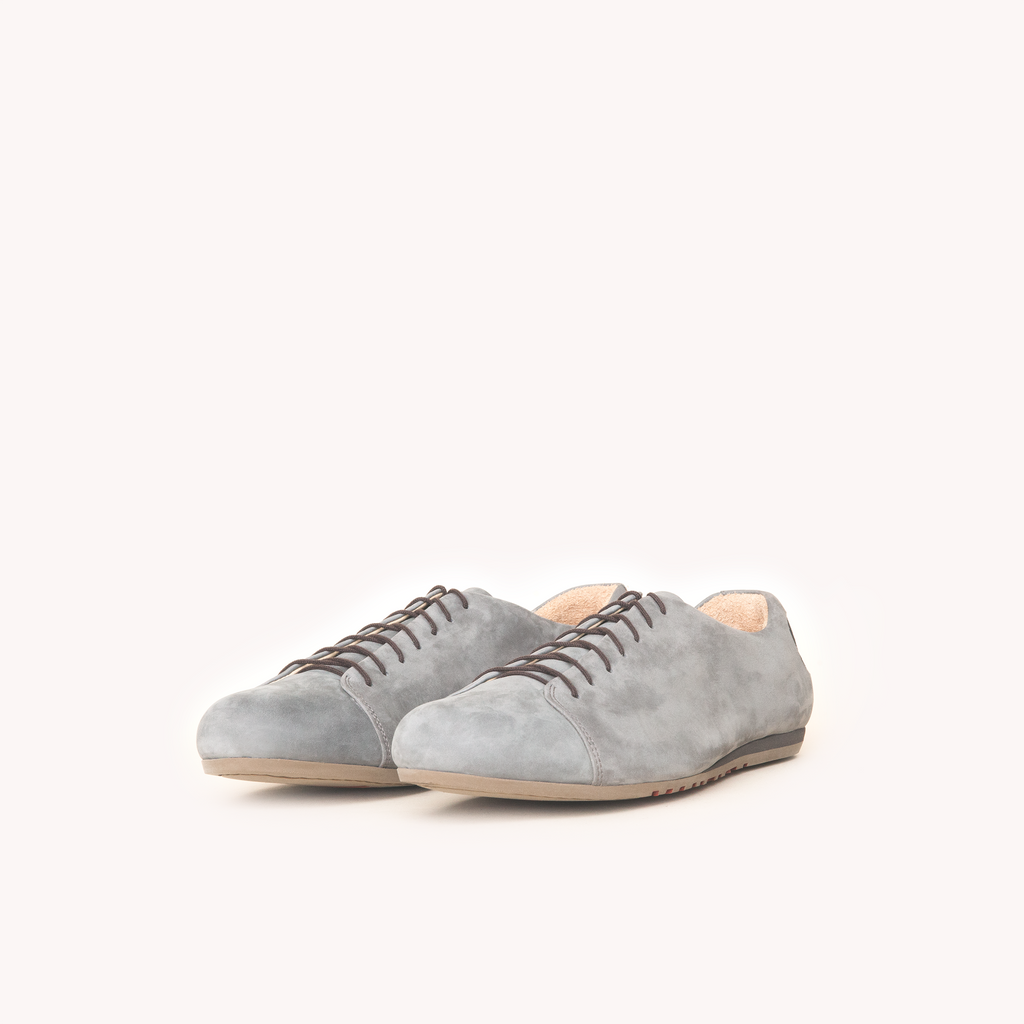 Atheist shoes - the Kitten Testicle Grey. Ridiculously comfortable nubuck leather shoes, designed in Berlin and handmade in Portugal.
